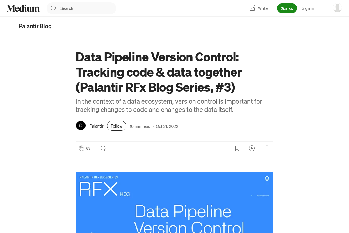 Data Pipeline Version Control (Palantir RFx, #3)
