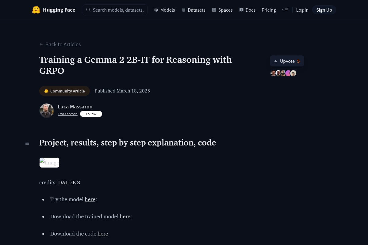 Training a Gemma 2 2B-IT for Reasoning with GRPO